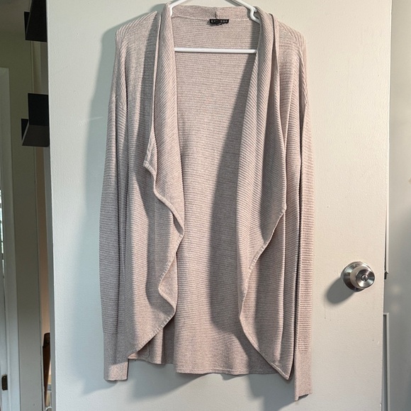 Express Sweaters - Express Women's Light Beige Draped Cardigan